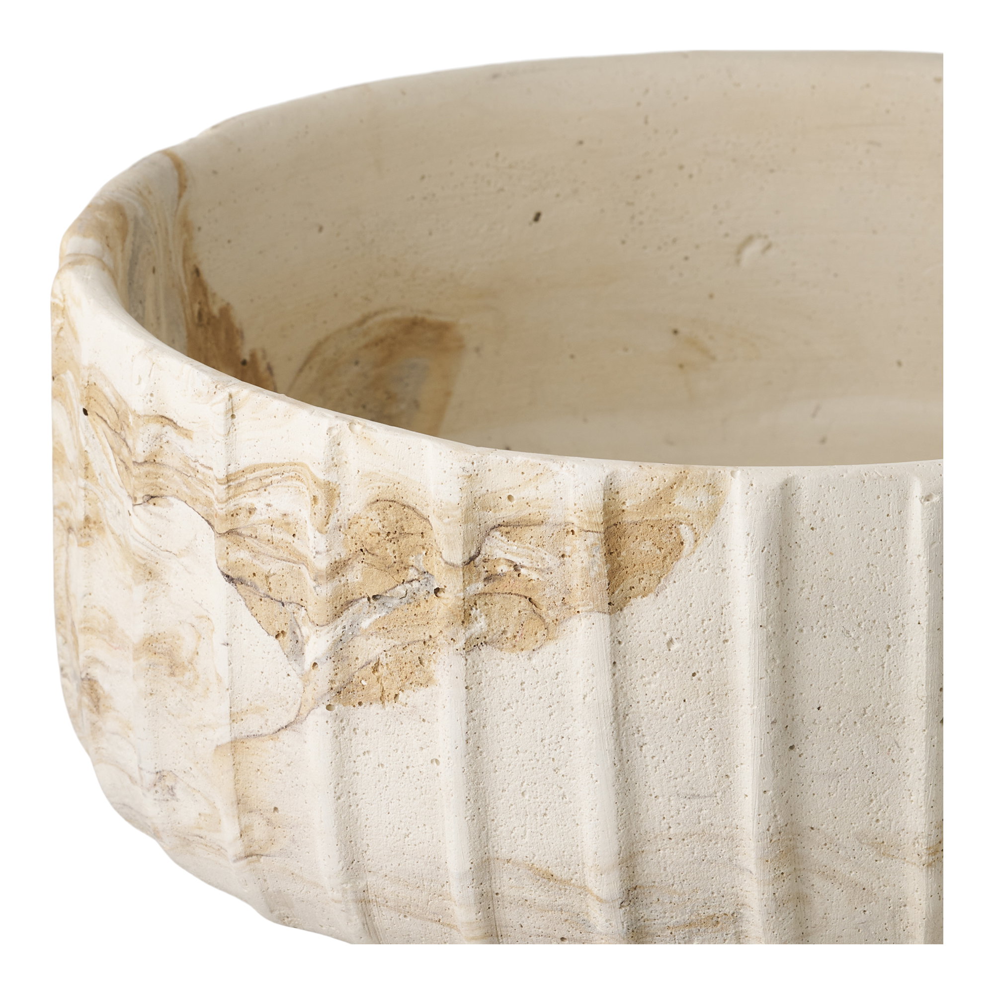 Vase, cement, brun/beige, ø20,5x18,5 cm - Billede 2