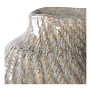 Alternative view of Vase, keramik, hvid/grøn, ø26x30,5 cm