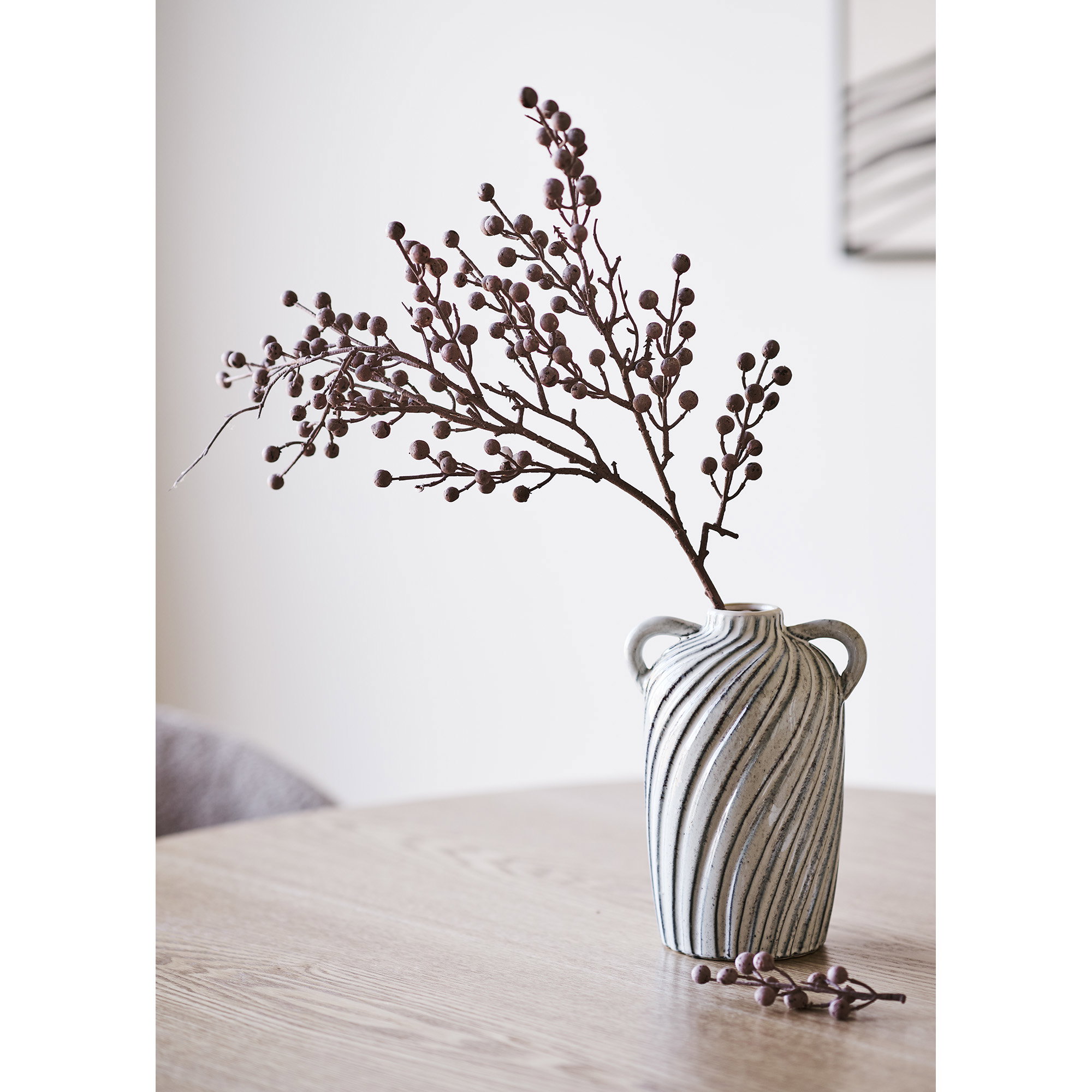 Vase, keramik, blå, 15,5x14x22 cm - Billede 4