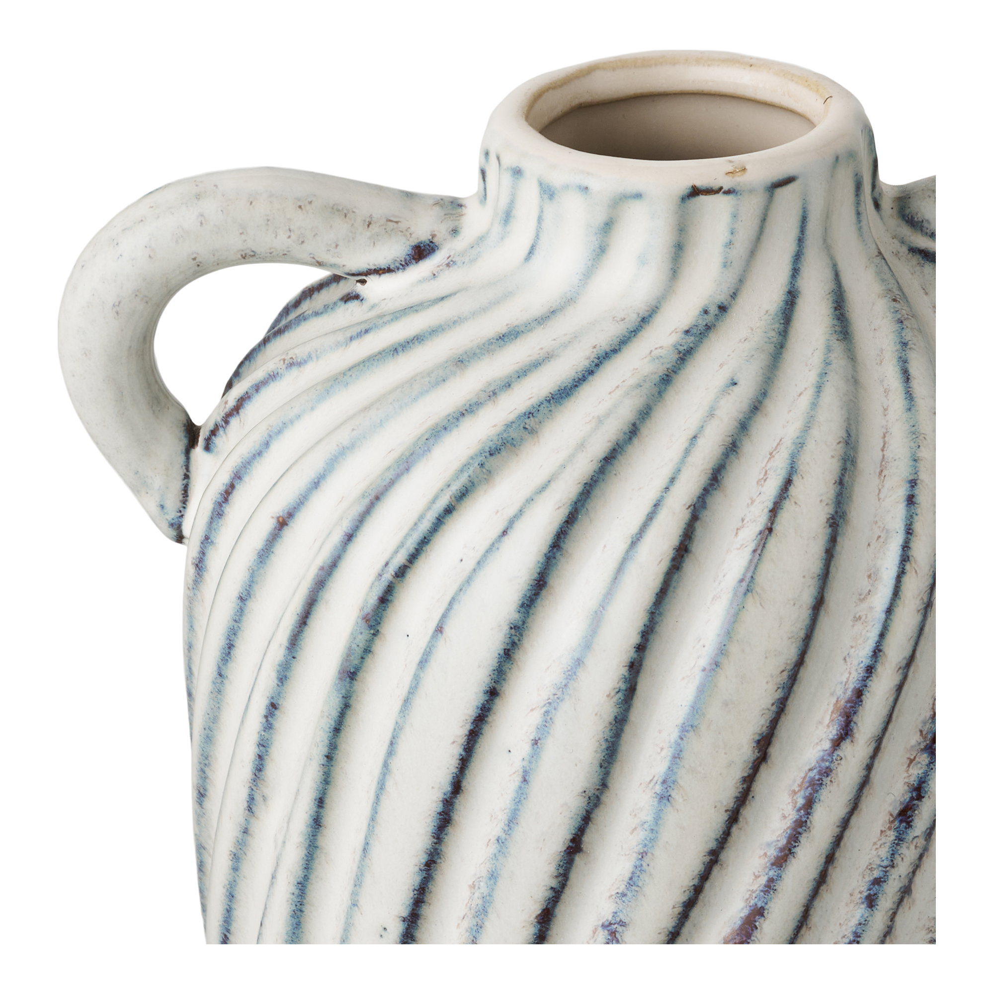 Vase, keramik, blå, 15,5x14x22 cm - Billede 3
