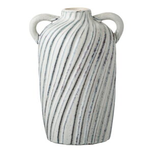 Vase, keramik, blå, 15,5x14x22 cm