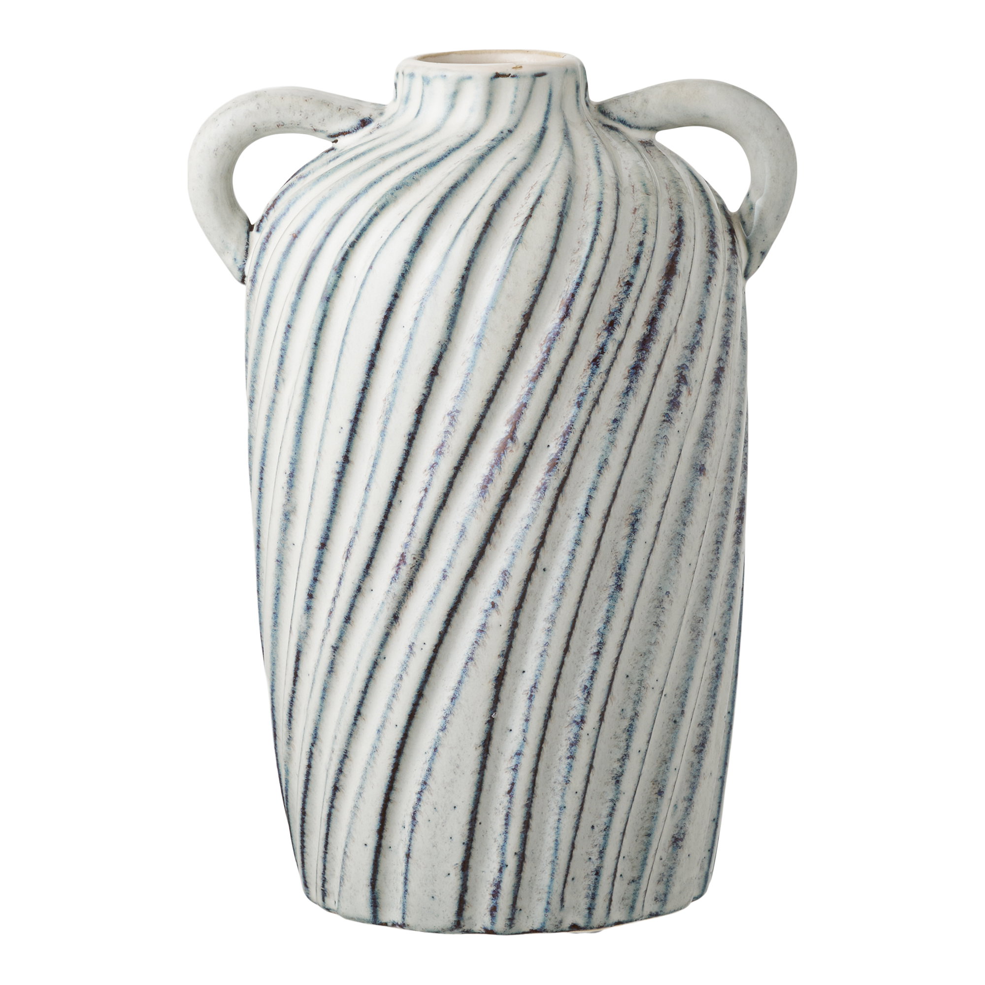 Vase, keramik, blå, 15,5x14x22 cm