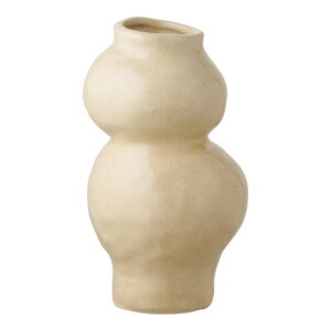 Vase, keramik, beige, ø10,5x19,5 cm