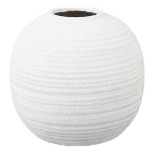 Vase, keramik, hvid, ø30x28,5 cm