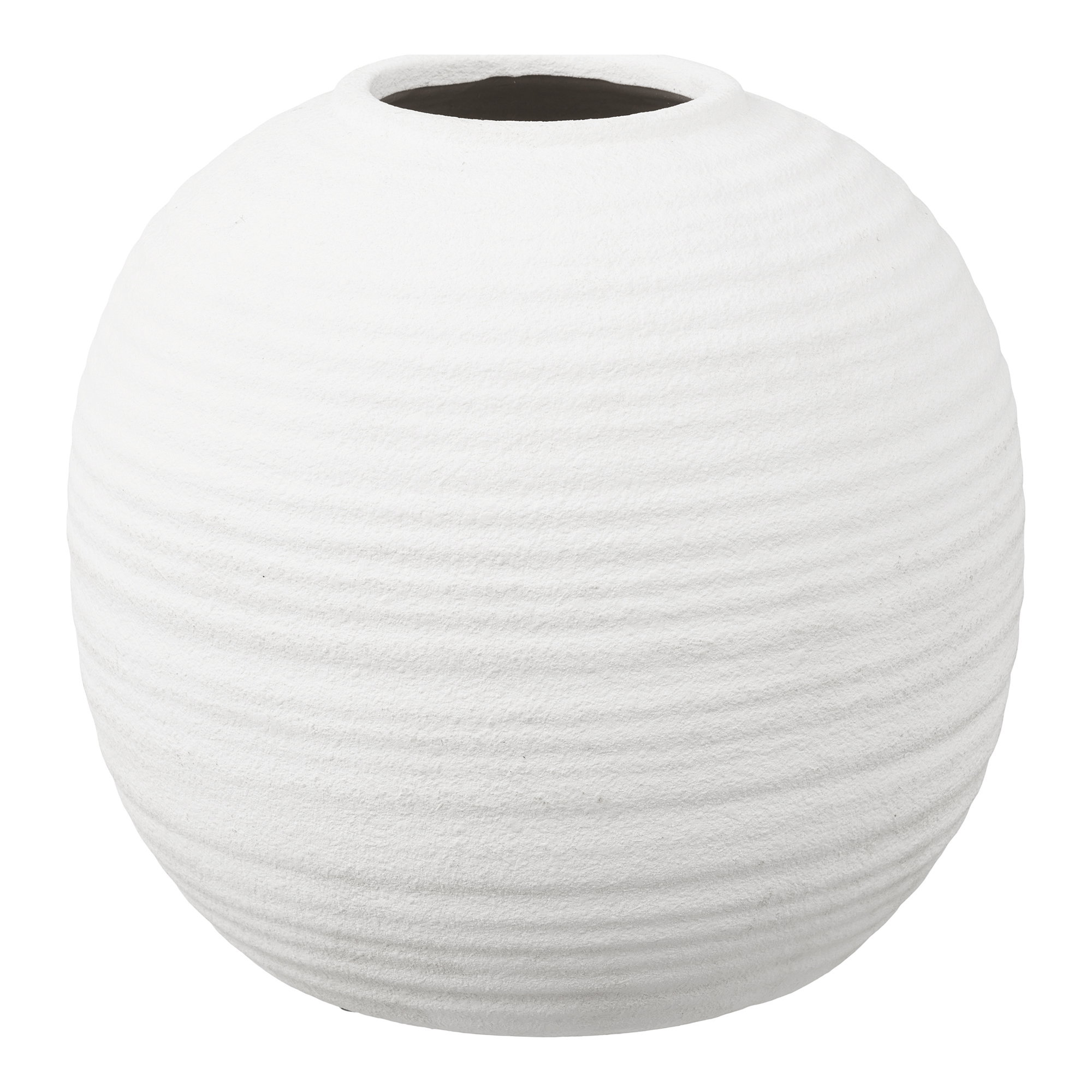 Vase, keramik, hvid, ø30x28,5 cm
