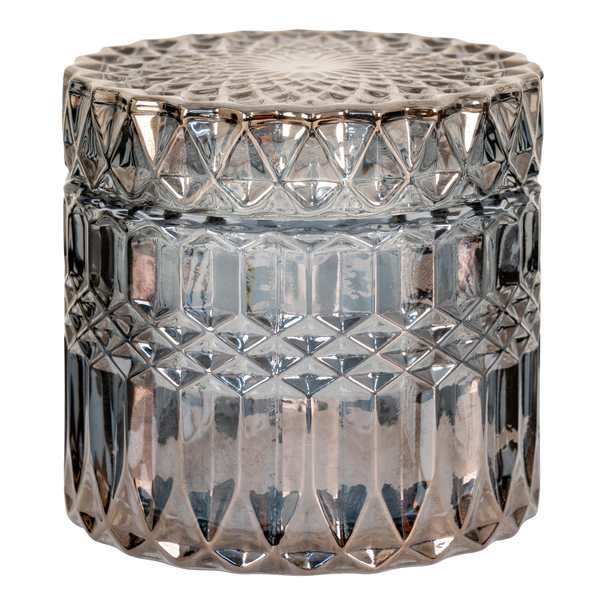 Krukker, glas, røgfarvet, ø9x8,5 cm, sæt af 2 - Billede 4