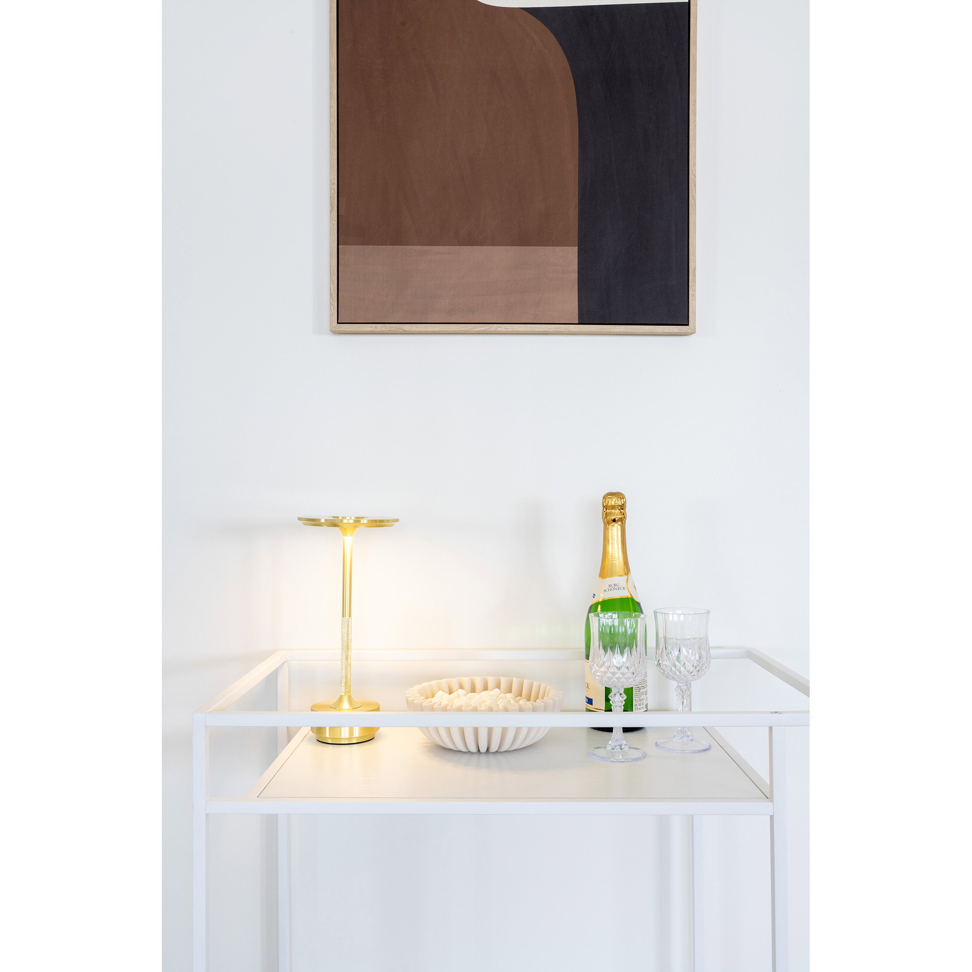 Skål, polyresin, beige, ø20x6,5 cm - Billede 9