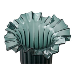 Alternative view of Vase, mundblæst glas, mørkegrøn, ø25x30 cm