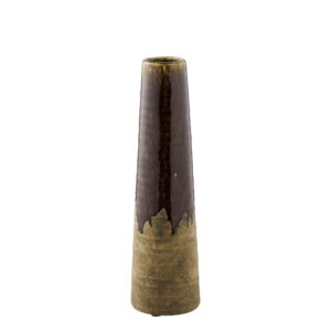 Vase, keramik, brun, ø11x39 cm