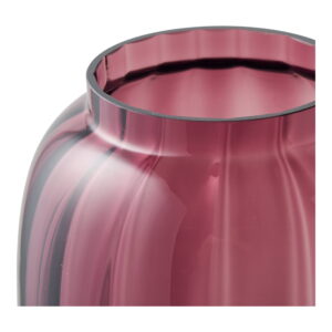 Alternative view of Vase, mundblæst glas, kastanje rød, ø17x21 cm