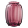 Vase, mundblæst glas, kastanje rød, ø17x21 cm