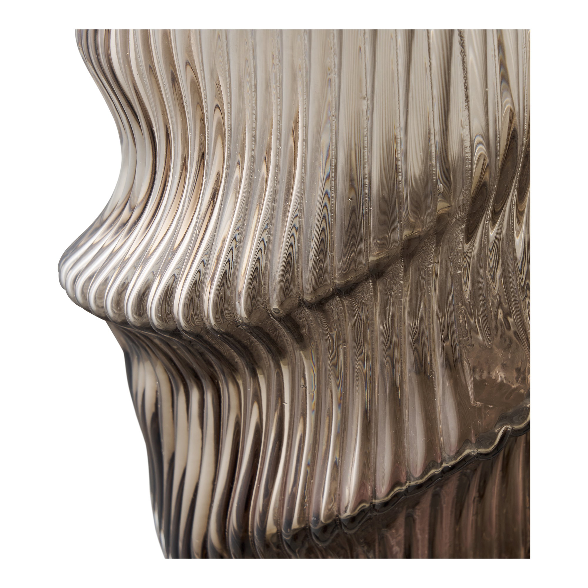 Vase, mundblæst glas, brun, ø17x25 cm - Billede 2