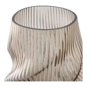 Vase, mundblæst glas, brun, ø17x25 cm - Billede 3