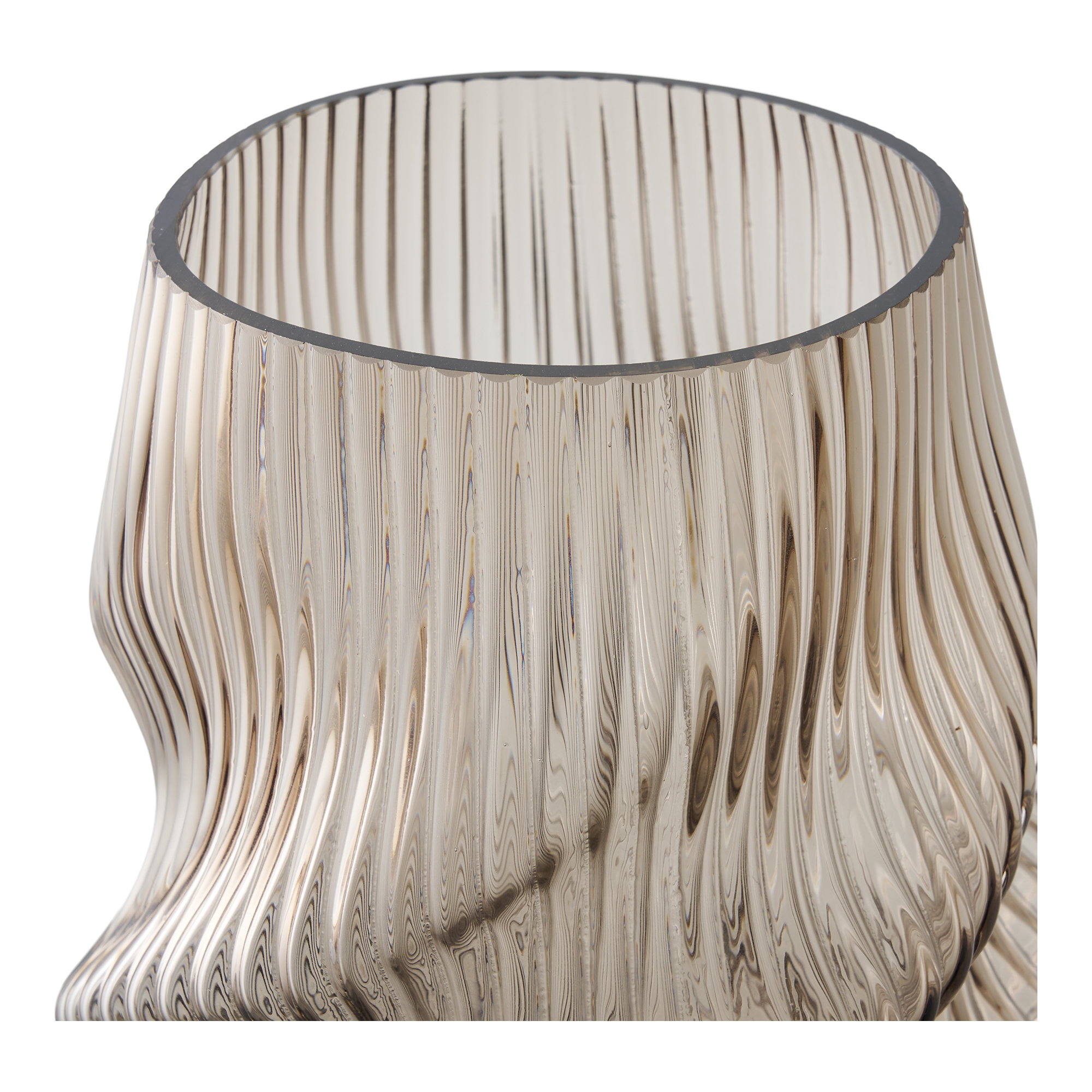 Vase, mundblæst glas, brun, ø17x25 cm - Billede 3