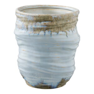Vase, keramik, lyseblå, ø19,5x22,5