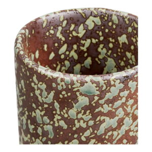 Alternative view of Vase, keramik, mørkebrun/mørk skov grøn, Ø9,5x20 cm