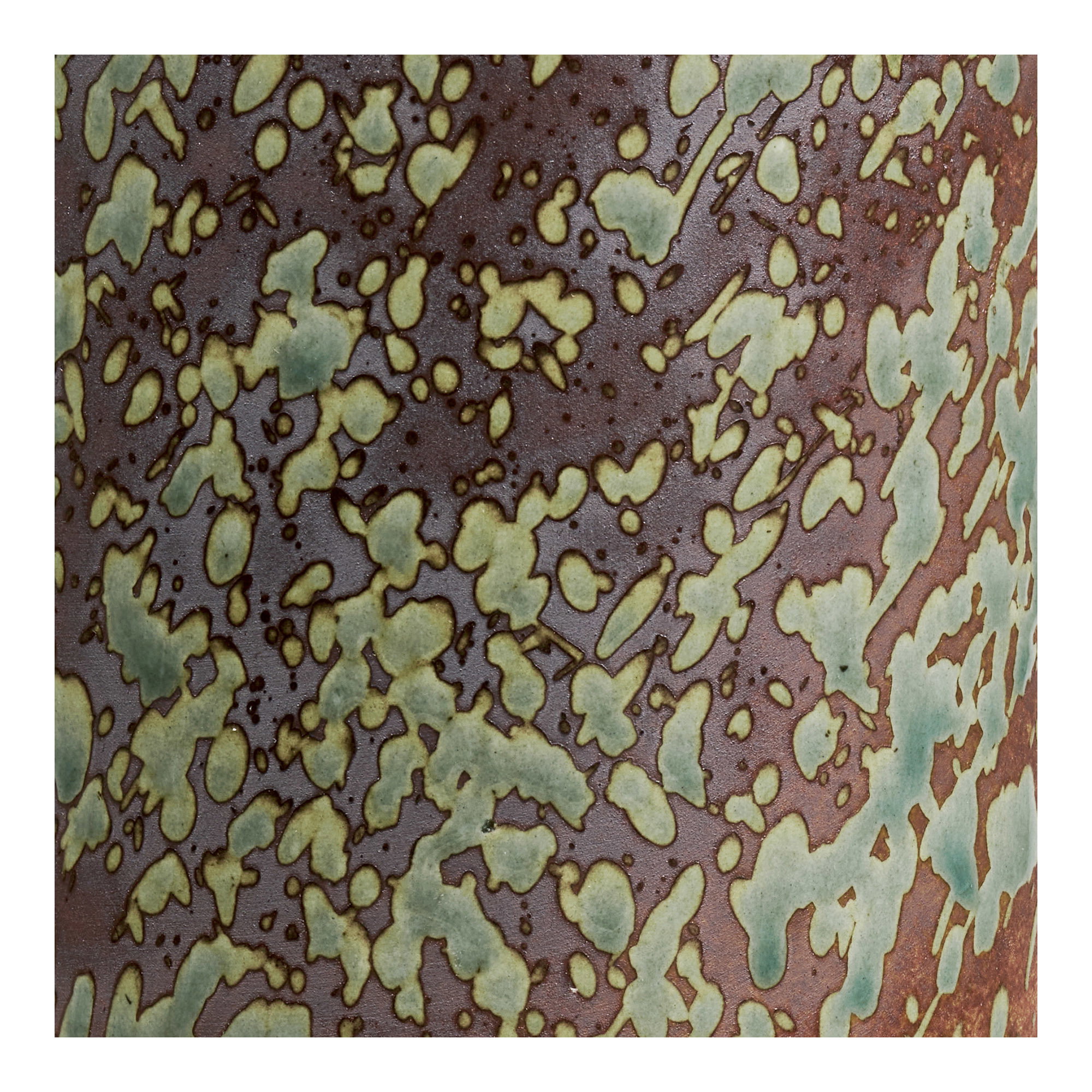 Vase, keramik, mørkebrun/mørk skov grøn, Ø9,5x20 cm - Billede 3