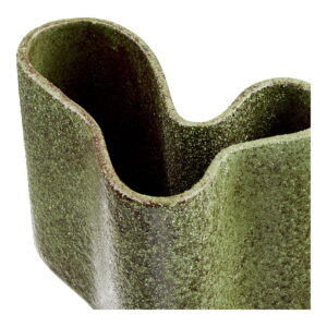 Alternative view of Vase, keramik, mørk skov grøn, 14,5x19x14,5 cm