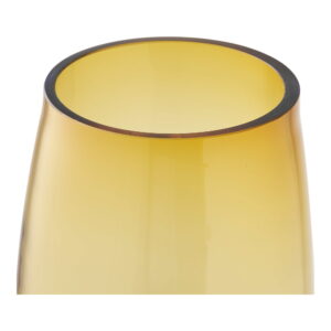 Alternative view of Vase, mundblæst glas, gylden orange, ø14x32 cm