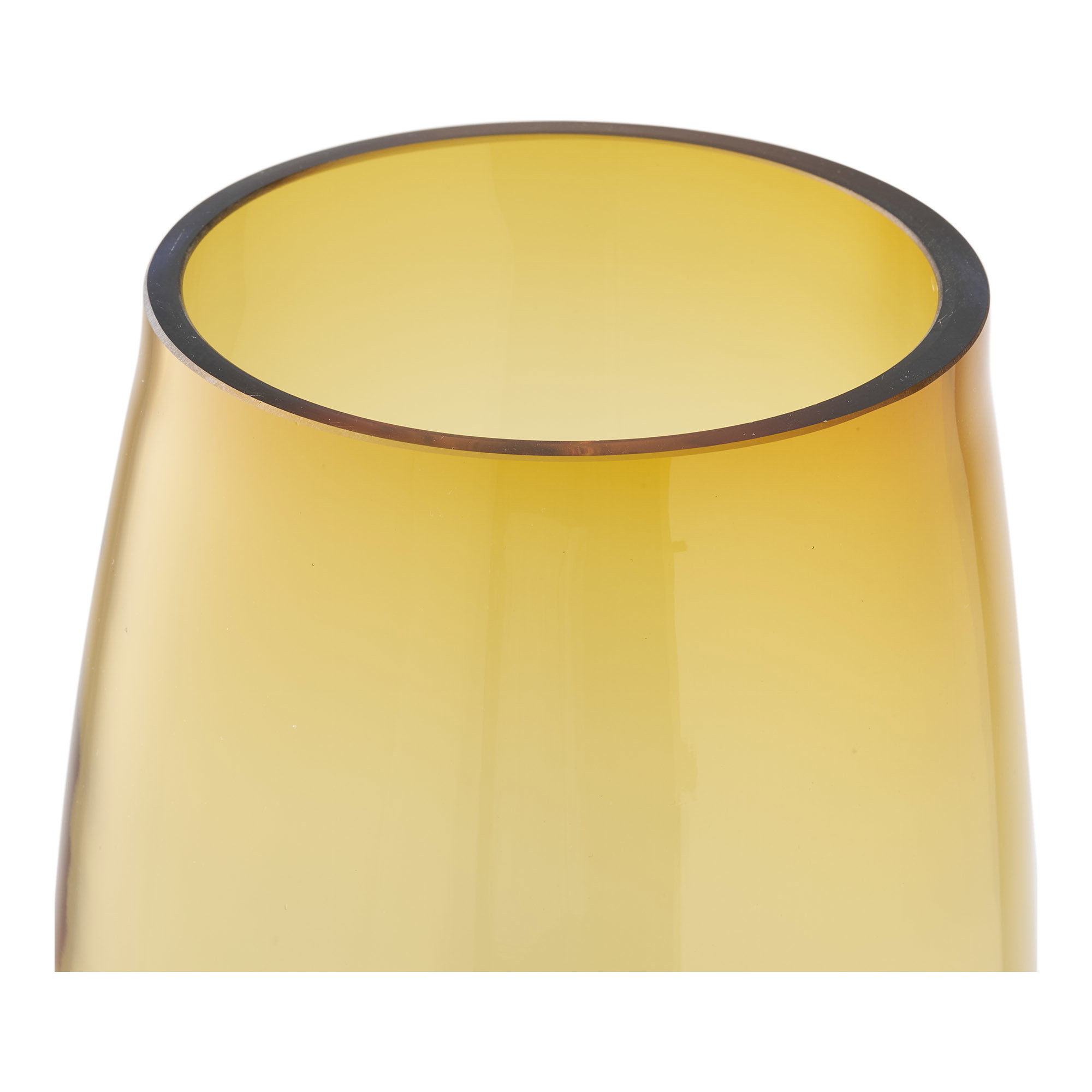 Vase, mundblæst glas, gylden orange, ø14x32 cm - Billede 2
