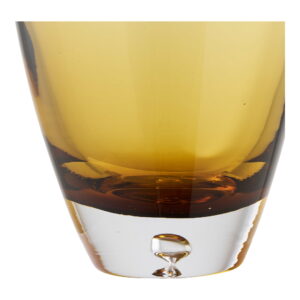 Vase, mundblæst glas, gylden orange, ø14x32 cm - Billede 3