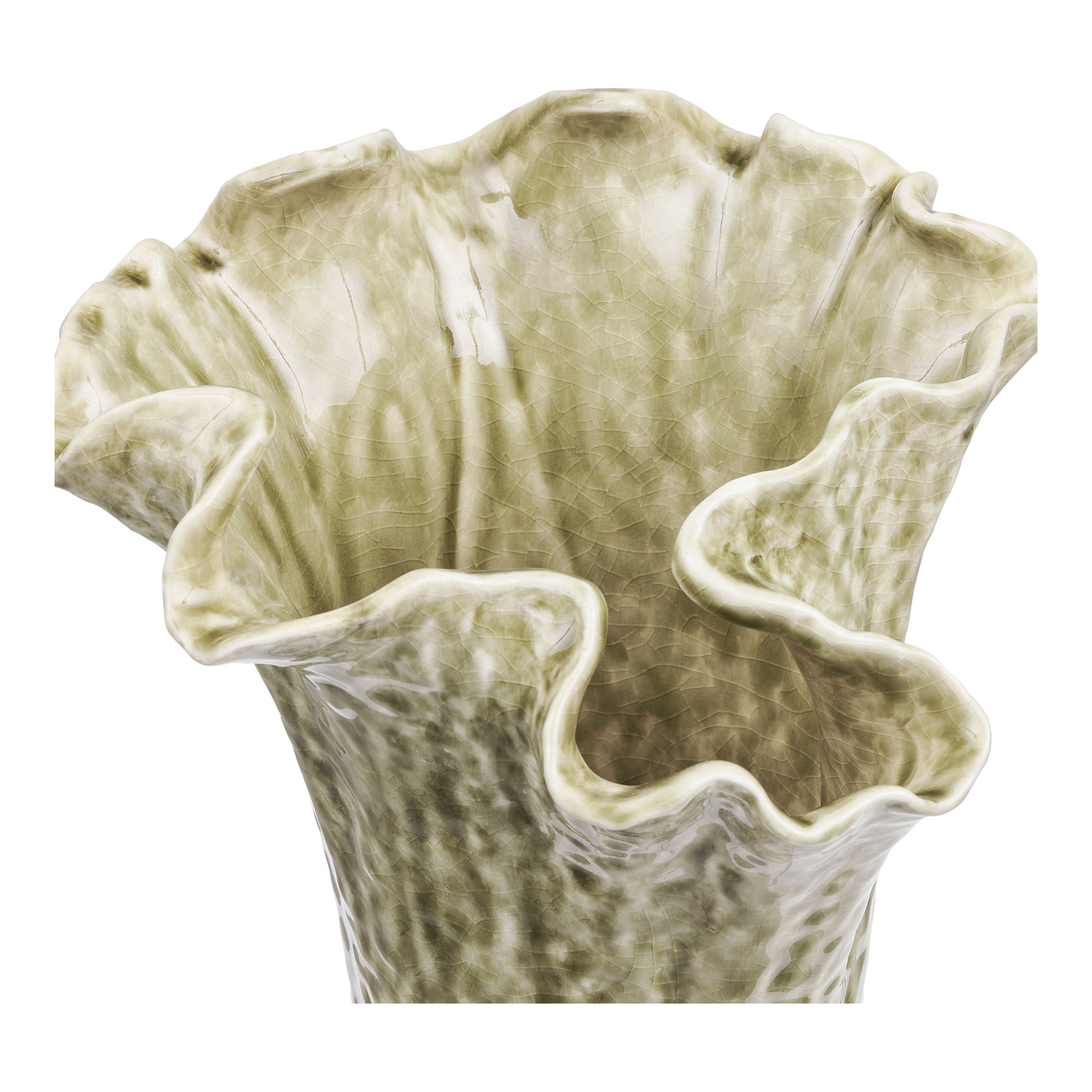 Vase, keramik, mørk sand, ø22x23,5 cm - Billede 2