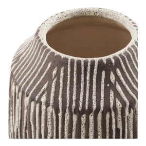 Alternative view of Vase, keramik, brun/hvid, ø18x28,5cm