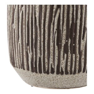 Vase, keramik, brun/hvid, ø18x28,5cm - Billede 3