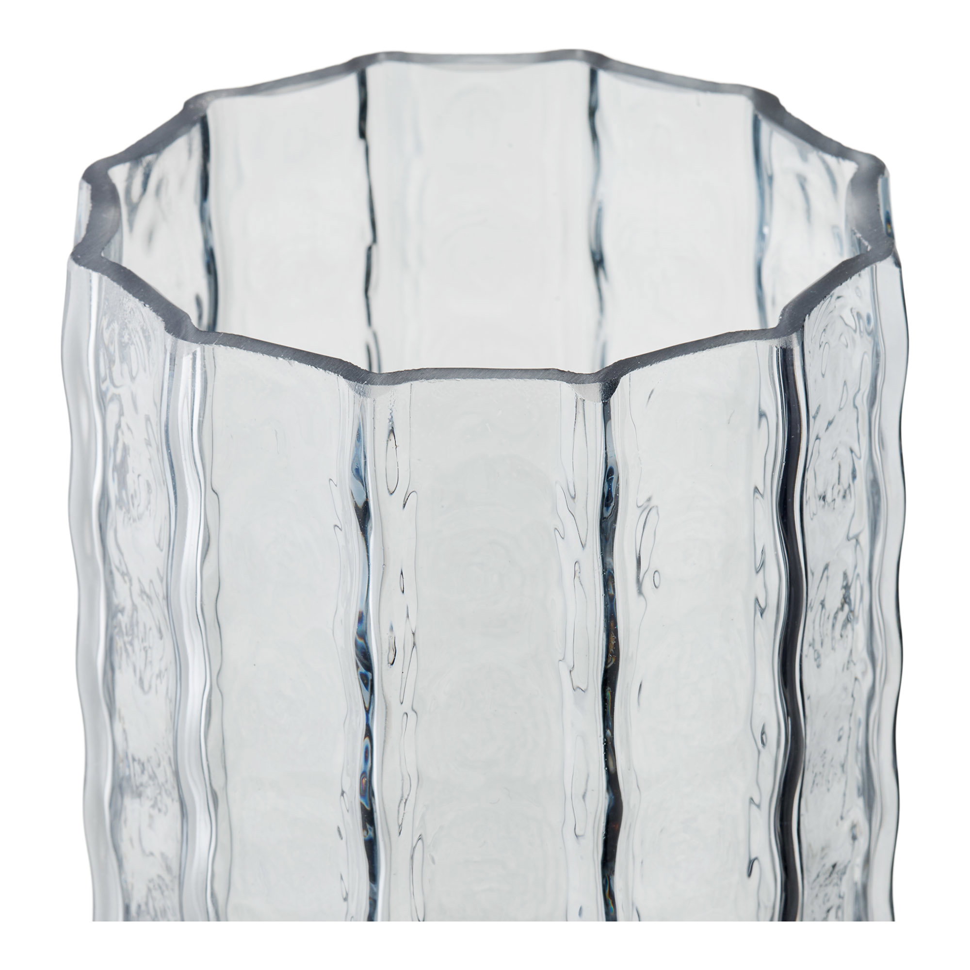 Vase, mundblæst glas, smoke grå, ø10x20 cm - Billede 2