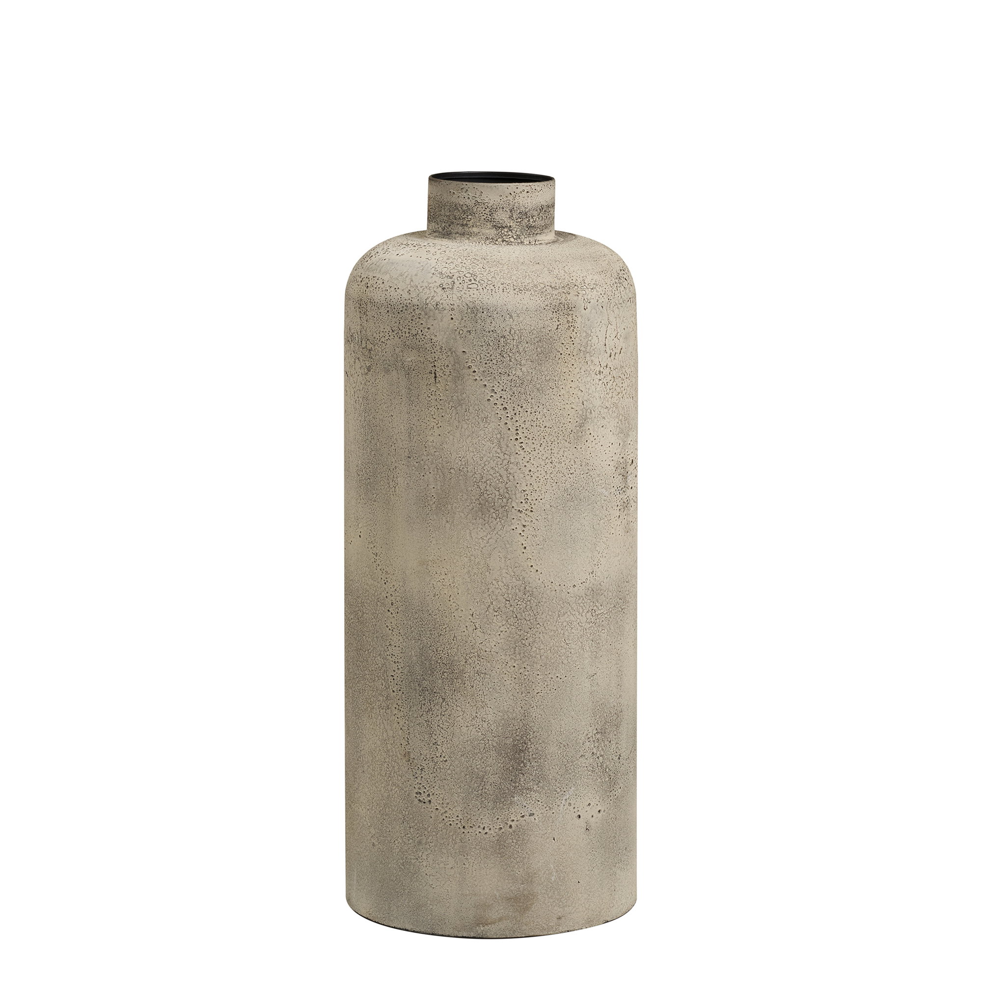 Hou Dekorationskrukke, metal, antik beige, ø24x60,5 cm - Billede 4