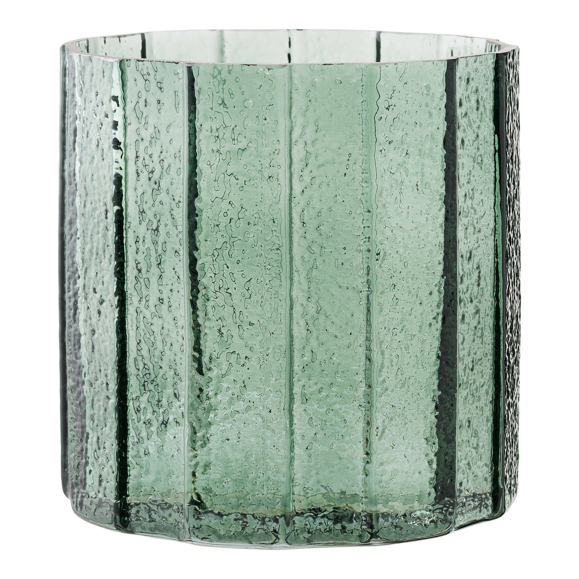 Urtepotte, glas, posy grøn, ø15x15 cm