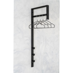 Trento Tøjstativ, metal, sort, 3x30x82 cm - Billede 3