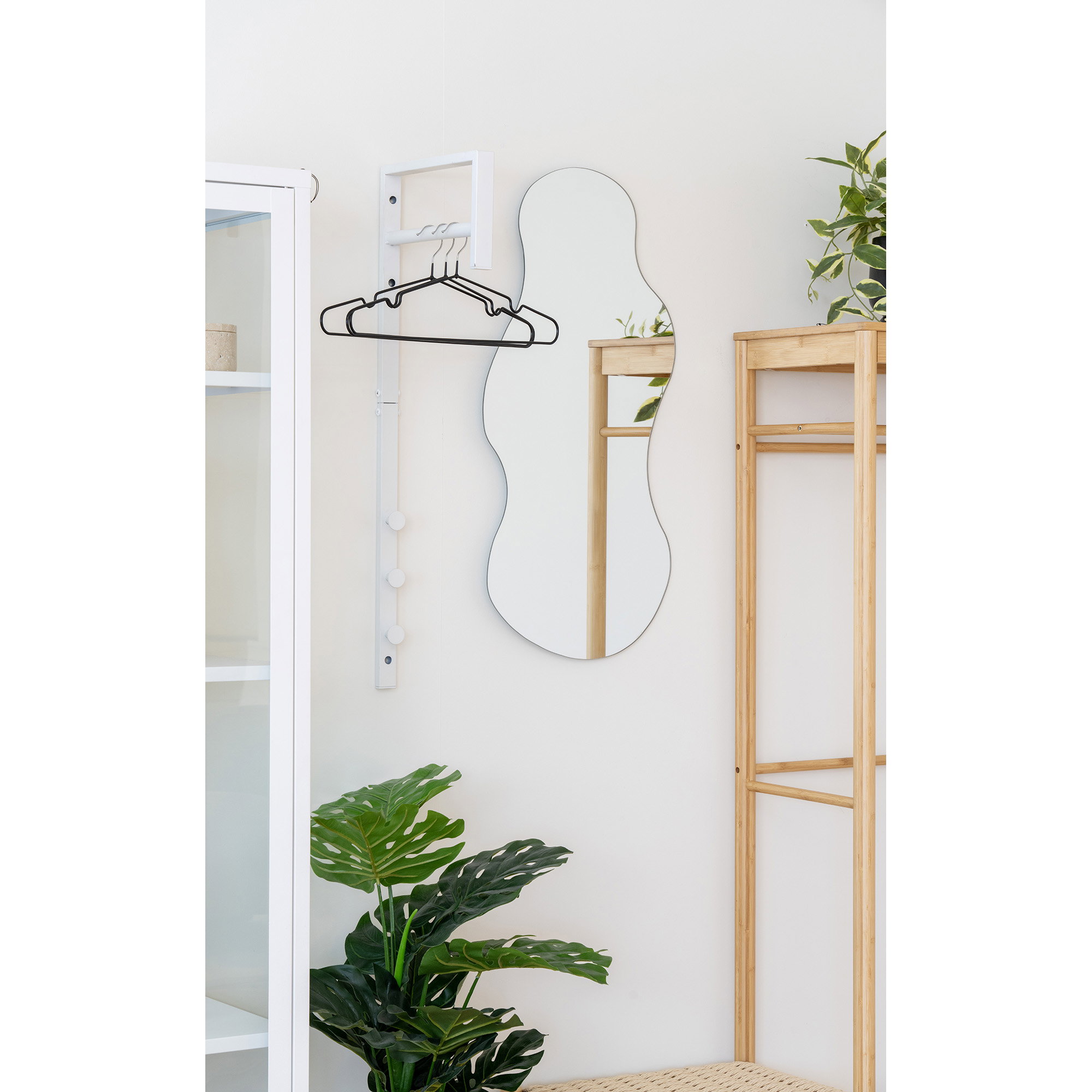 Trento Tøjstativ, metal, hvid, 3x30x82 cm - Billede 2