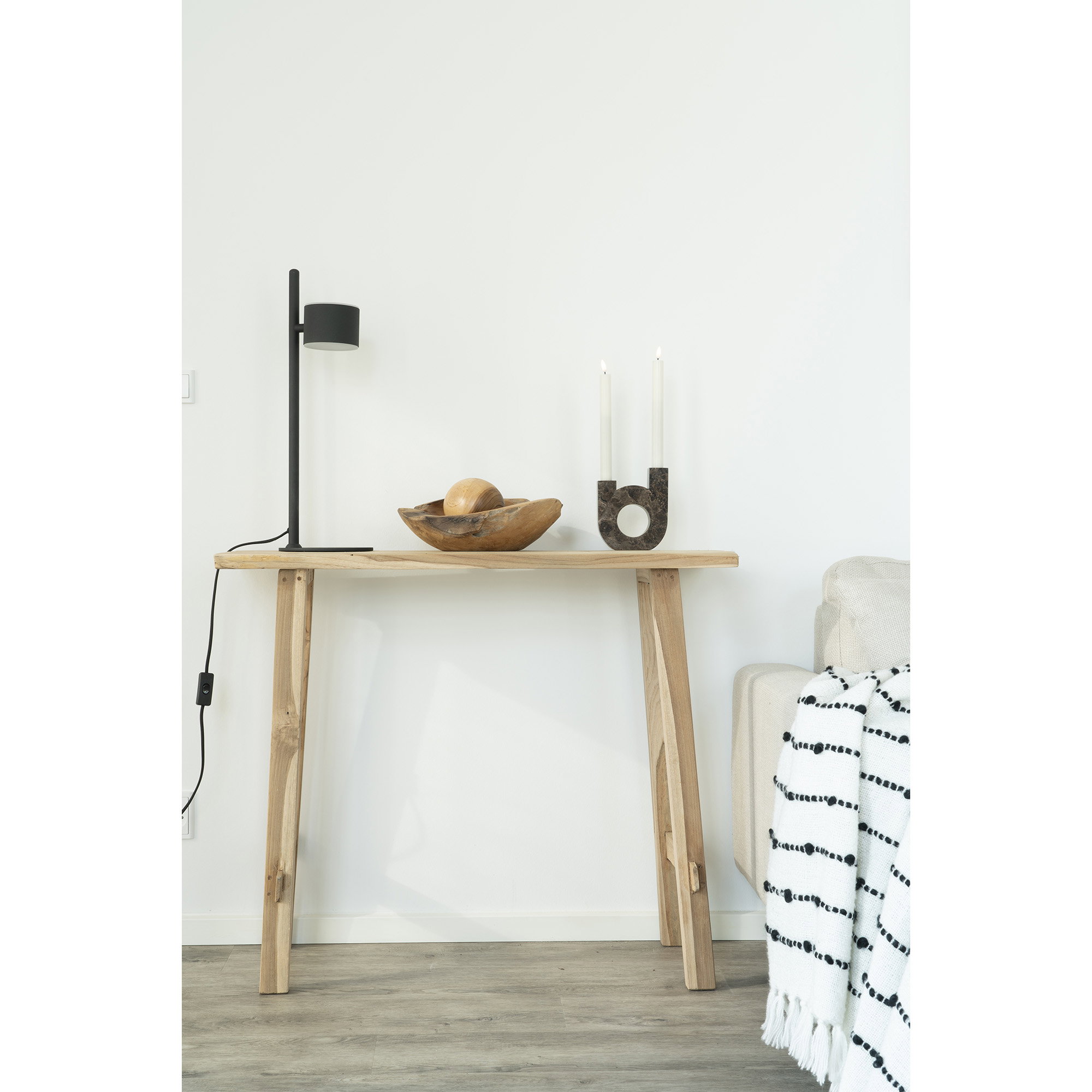 Rio Skål, teak, natur, ø30x10 cm - Billede 6