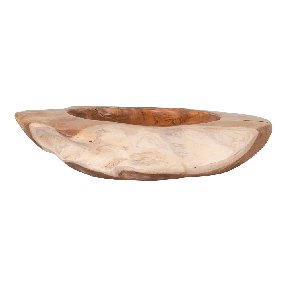 Rio Skål, teak, natur, ø40x12 cm