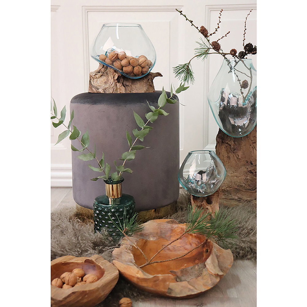 San Marino Waterdrop, teak/glas, natur, h15-20 cm - Billede 9
