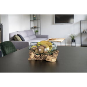 San Marino Waterdrop, teak/glas, natur, h20 cm - Billede 4