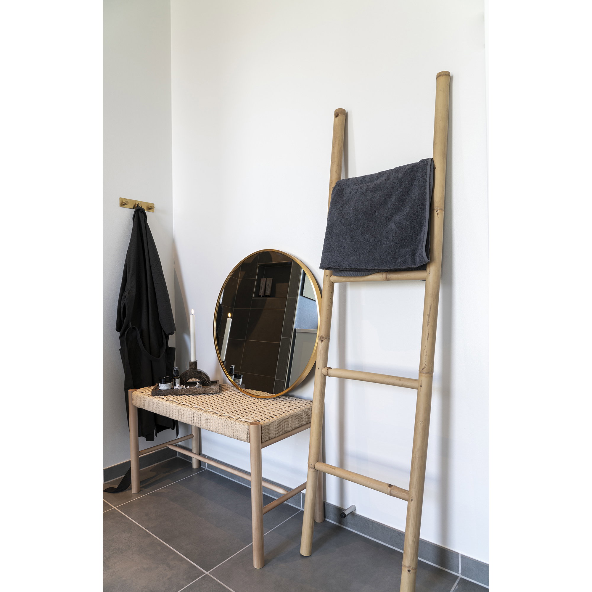 Dekorationsstige, teak, natur, 50x150 cm - Billede 8