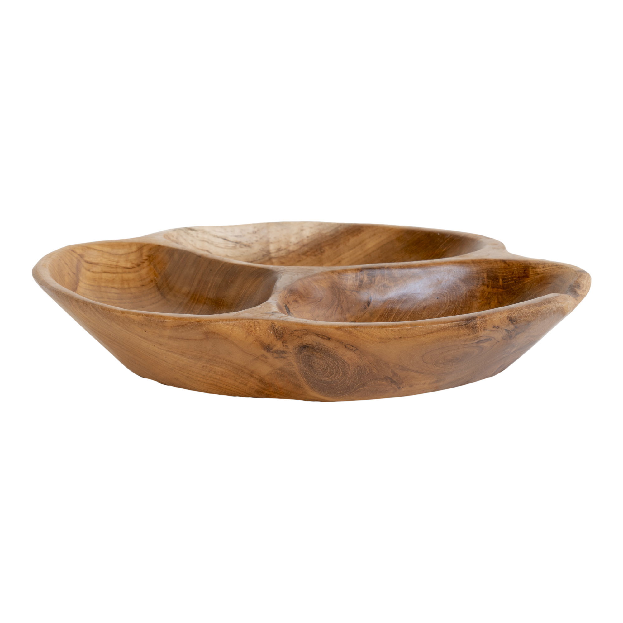 Nola Skål, teak, natur, ø30x5 cm