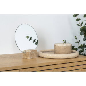 Bakke, travertin, natur, ø25,5 cm - Billede 4