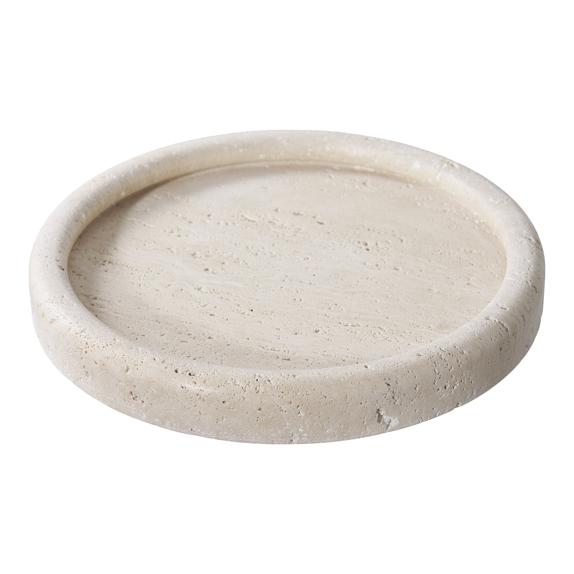Bakke, travertin, natur, ø25,5 cm - Billede 2