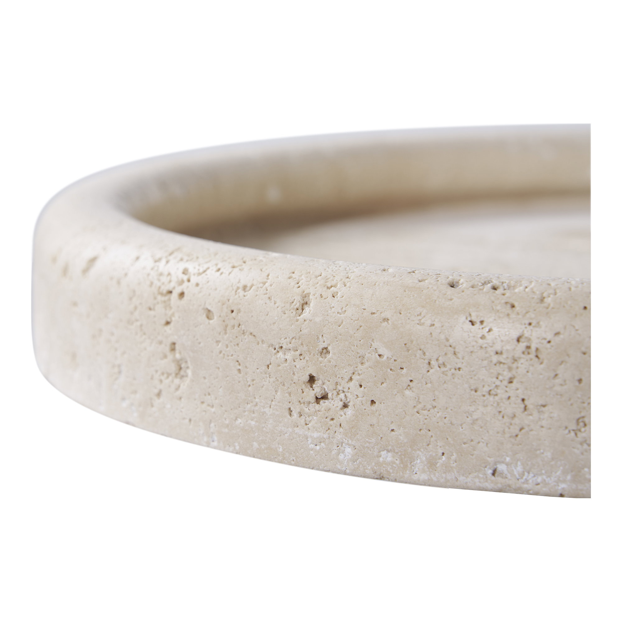 Bakke, travertin, natur, ø25,5 cm - Billede 3