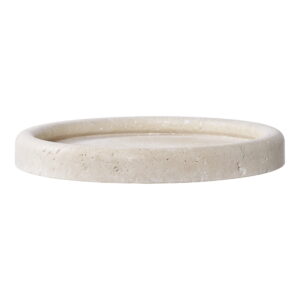 Bakke, travertin, natur, ø25,5 cm