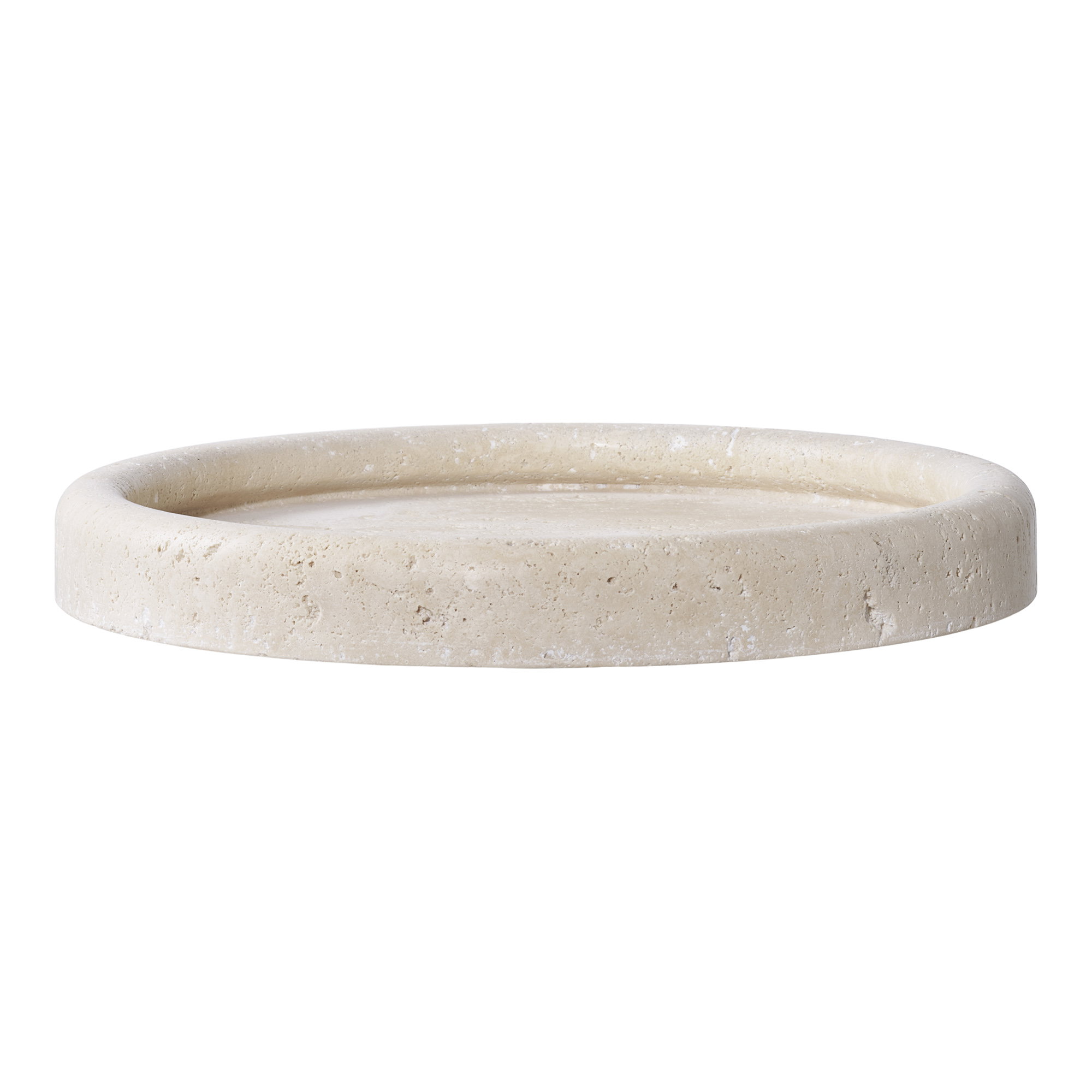 Bakke, travertin, natur, ø25,5 cm