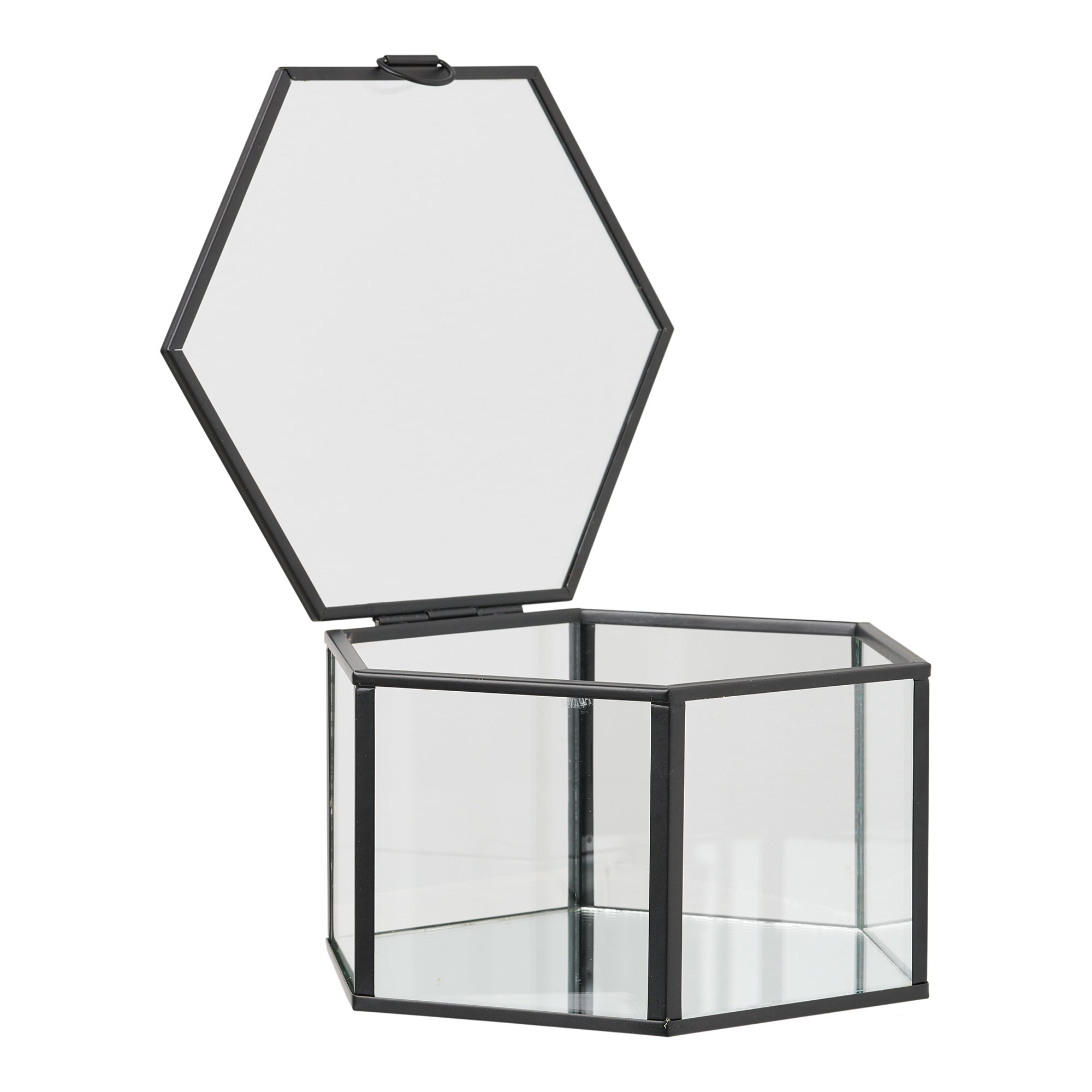 Torpe Boks, glas/metal, klar/sort, sæt af 2 - Billede 2