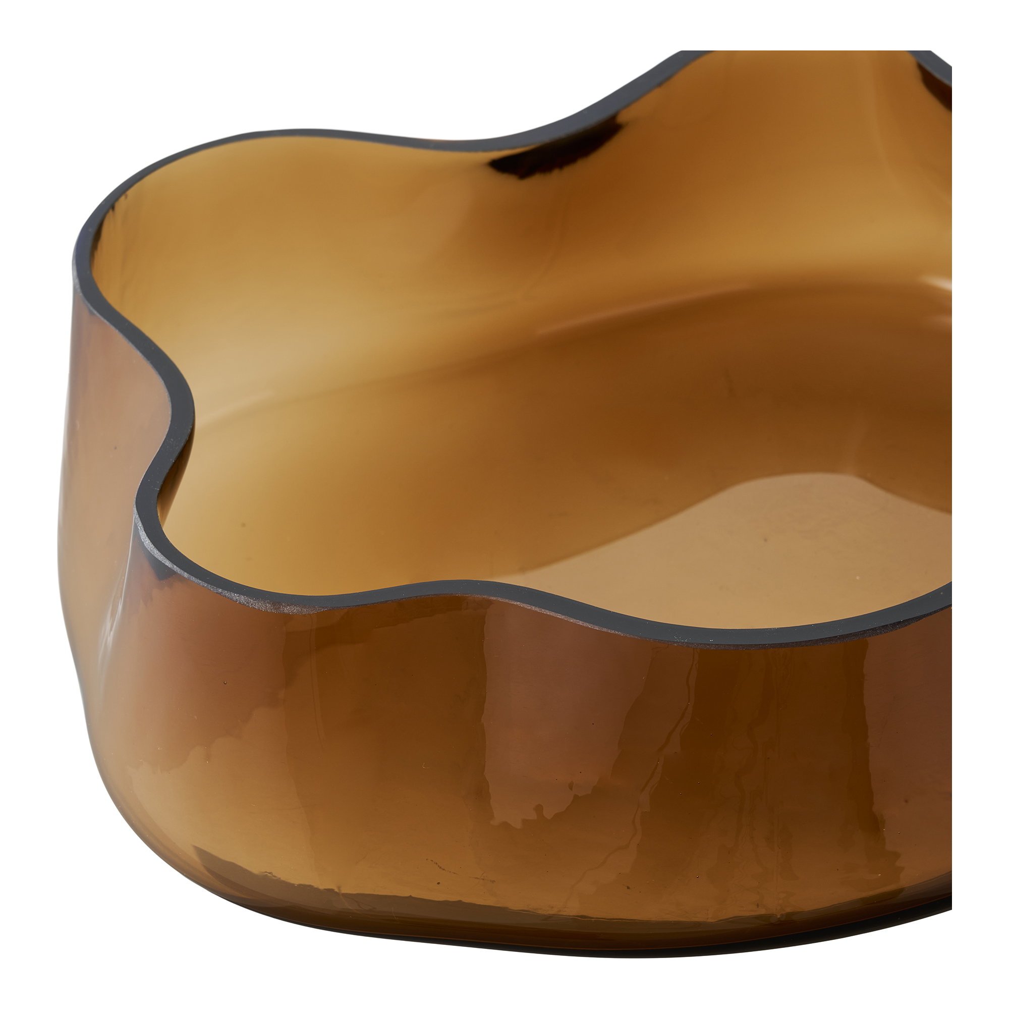 Fad, glas, smoked brun, 29,5x24x7 cm - Billede 3