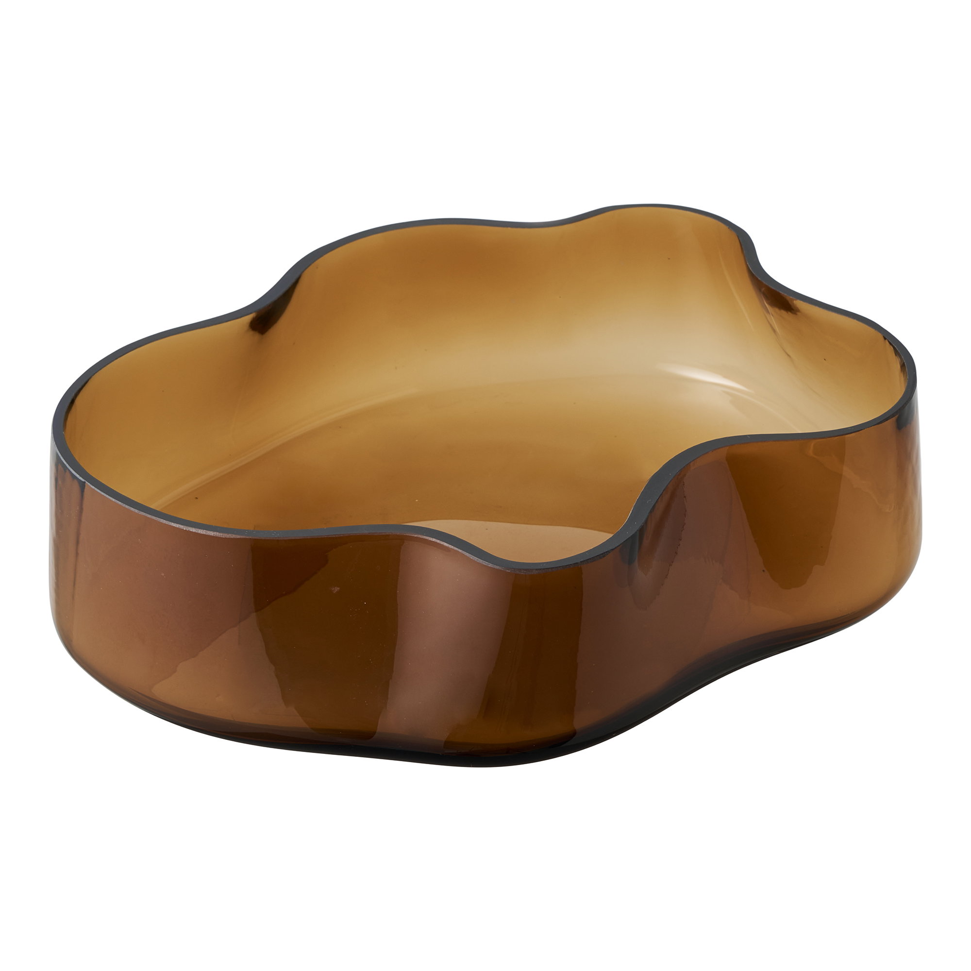 Fad, glas, smoked brun, 29,5x24x7 cm