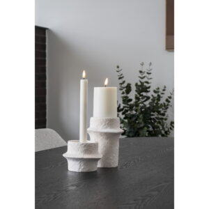 Lysestager, cement, hvid, sæt af 2 - Billede 8