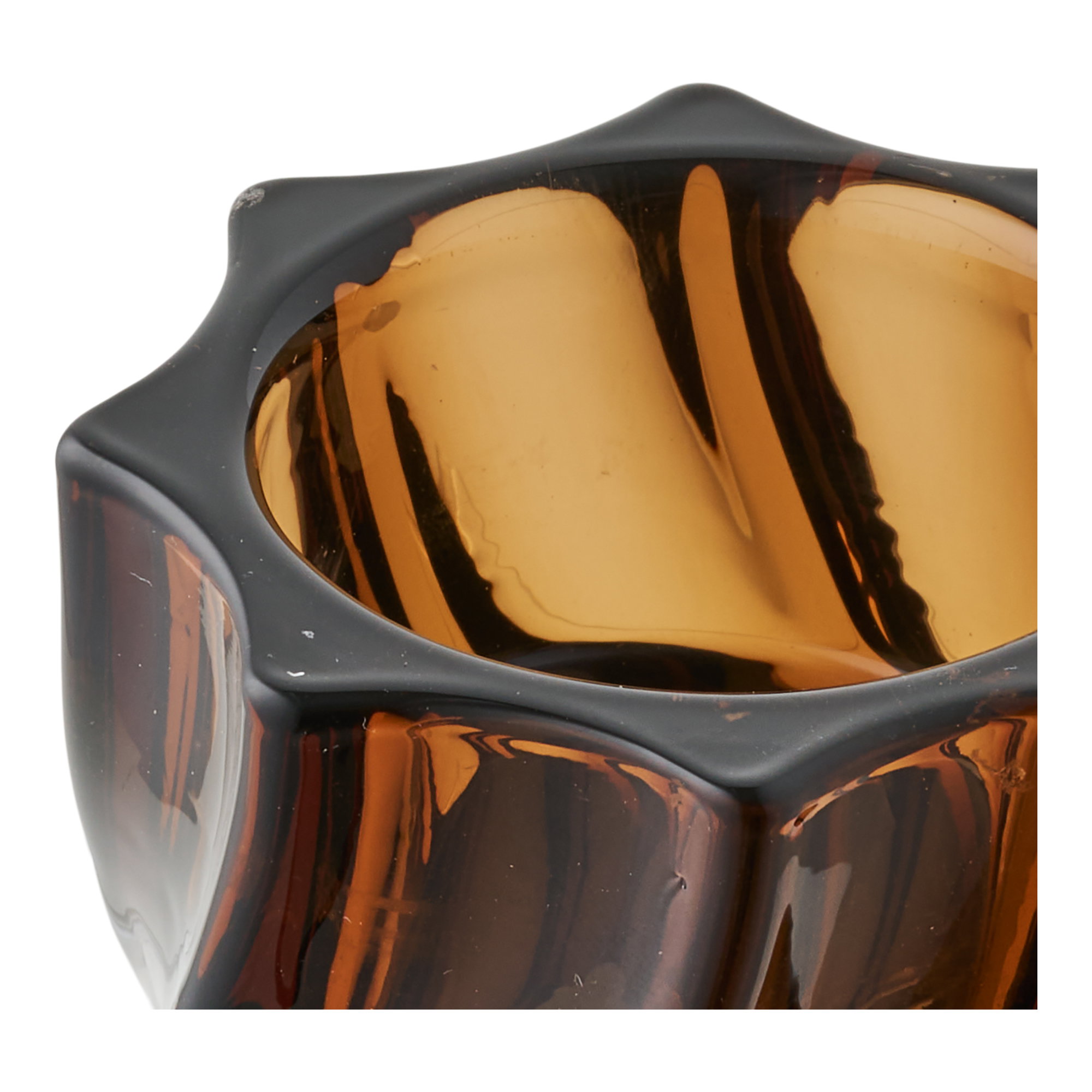 Lysestage, glas, smoked brun, sæt af 2 - Billede 4