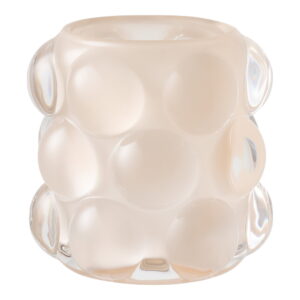 Lysestage, glas, beige/grøn, sæt af 2 - Billede 3